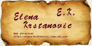 Elena Krstanović vizit kartica